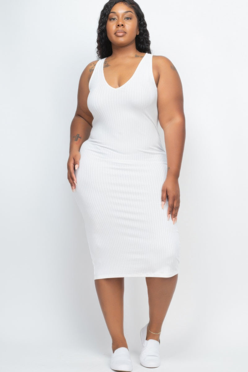 contour ribbed midi dress Ribbed Bodycon Midi Dress – Fashion Queeendom