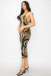 Sexy Swirl Midi Dress