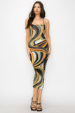 Sexy Swirl Midi Dress