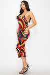 Sexy Swirl Midi Dress