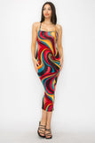 Sexy Swirl Midi Dress