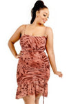 Animal Print Ruffle Hem Dress