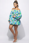 Off The Shoulder Bubble Dress