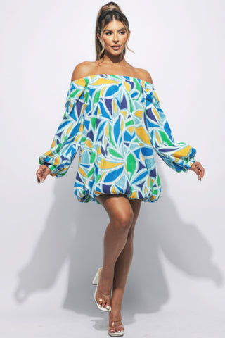 Off The Shoulder Bubble Dress