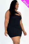 One Shoulder Peek a Boo Mini Dress