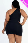 One Shoulder Peek a Boo Mini Dress