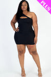 One Shoulder Peek a Boo Mini Dress
