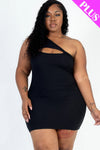 One Shoulder Peek a Boo Mini Dress