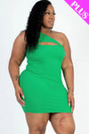 One Shoulder Peek a Boo Mini Dress