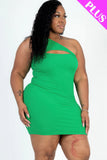 One Shoulder Peek a Boo Mini Dress