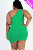 One Shoulder Peek a Boo Mini Dress
