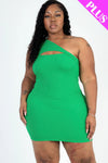One Shoulder Peek a Boo Mini Dress