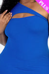 One Shoulder Peek a Boo Mini Dress