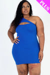 One Shoulder Peek a Boo Mini Dress