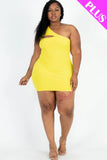 One Shoulder Peek a Boo Mini Dress
