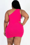 One Shoulder Peek a Boo Mini Dress