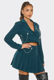 Chains and Pleats Skirt Set