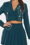 Chains and Pleats Skirt Set