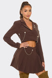 Chains and Pleats Skirt Set