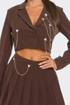 Chains and Pleats Skirt Set