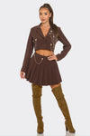 Chains and Pleats Skirt Set