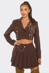 Chains and Pleats Skirt Set