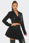 Chains and Pleats Skirt Set