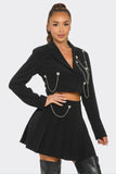 Chains and Pleats Skirt Set