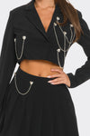 Chains and Pleats Skirt Set