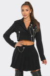 Chains and Pleats Skirt Set
