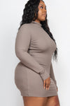 Mock Neck Mini Dress