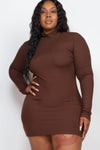 Mock Neck Mini Dress