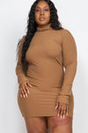 Mock Neck Mini Dress