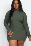 Mock Neck Mini Dress
