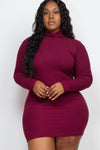 Mock Neck Mini Dress