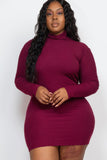Mock Neck Mini Dress