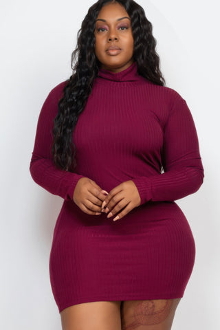 Mock Neck Mini Dress