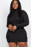 Mock Neck Mini Dress
