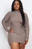 Mock Neck Mini Dress