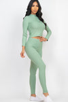 Mock Neck Leggings Set