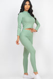 Mock Neck Leggings Set