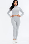 Mock Neck Leggings Set