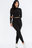 Mock Neck Leggings Set