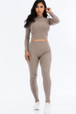 Mock Neck Leggings Set