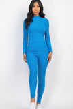 Mock Neck Leggings Set