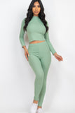 Mock Neck Leggings Set