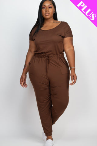 Curvy Two Way Shoulder Jumpsuit