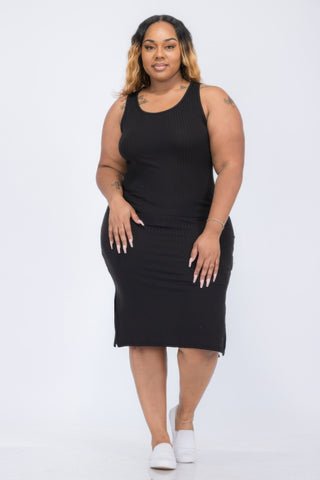 Ribbed Tank Midi Dress