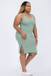 Ribbed Tank Midi Dress