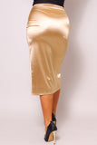 Sexy In Silk Skirt